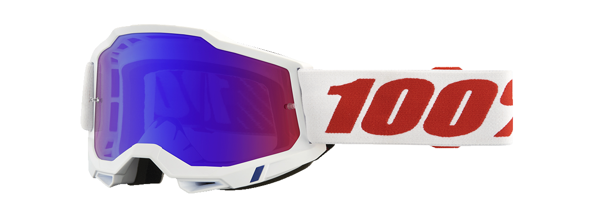 100% Accuri 2 Goggles - Pure - Red/Blue Mirror 50014-00028