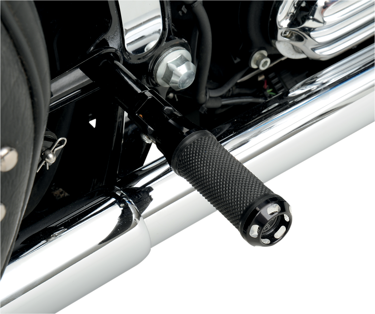 PERFORMANCE MACHINE (PM) Apex Footpegs - Straight - Black 0035-1097-BM