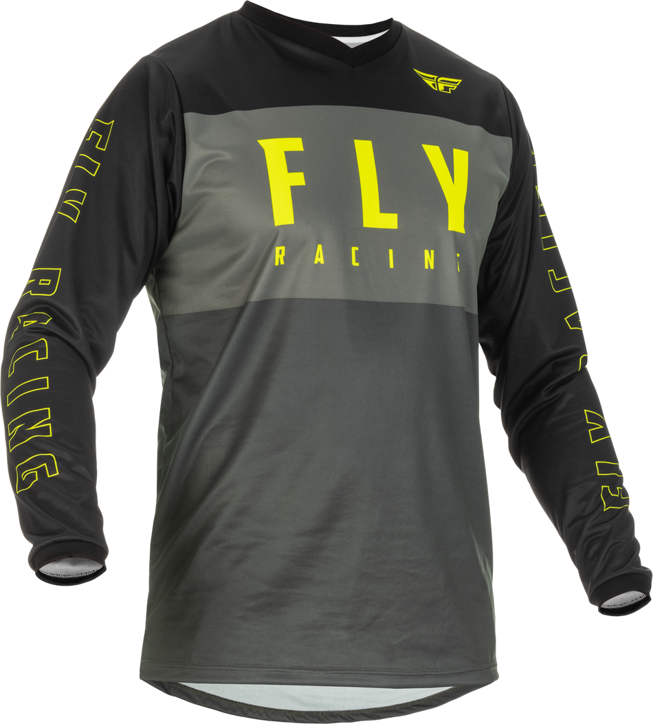 FLY RACING Youth F-16 Jersey Grey/Black/Hi-Vis Yl 375-922YL