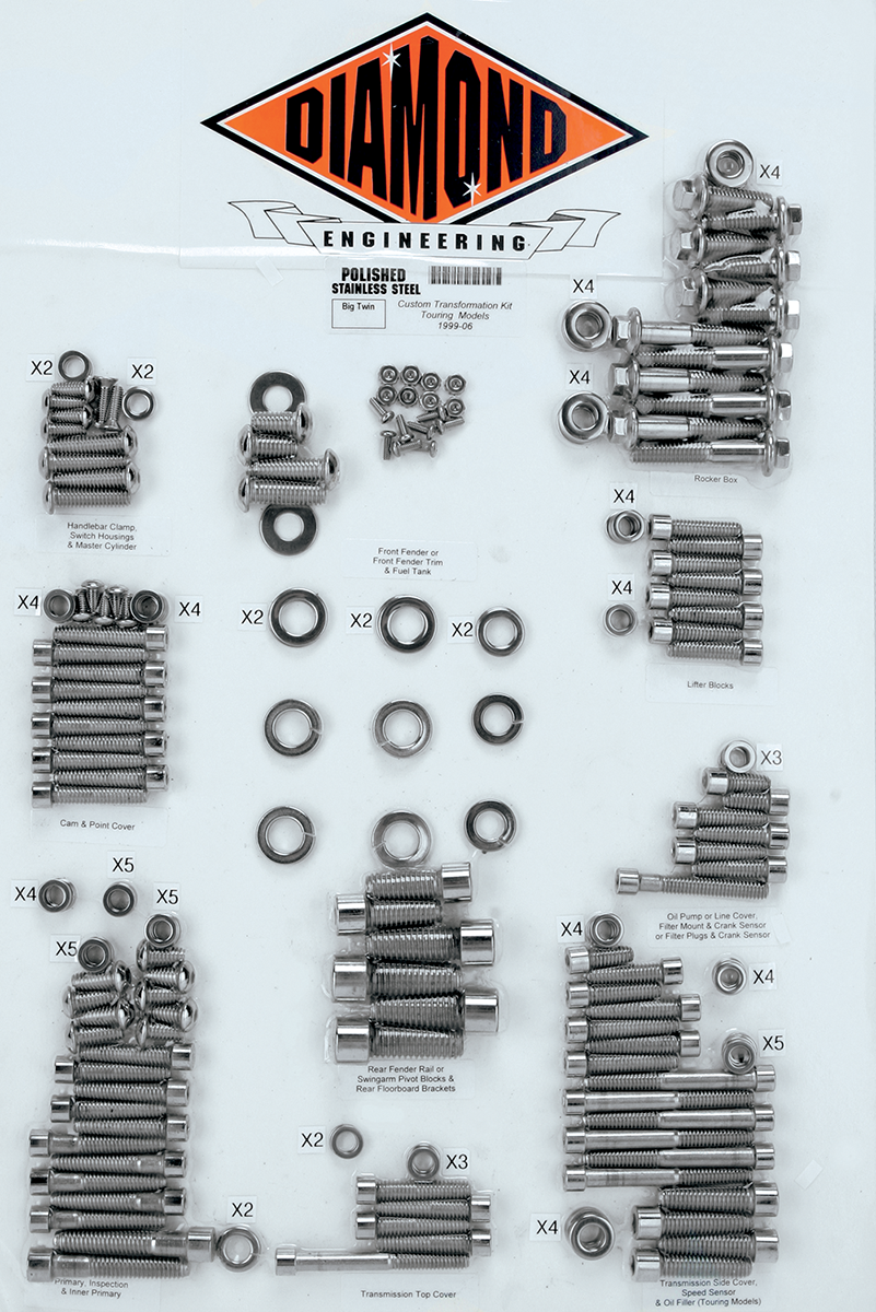 Kit de pernos DIAMOND ENGINEERING - Transformación - Touring DE6008HP 