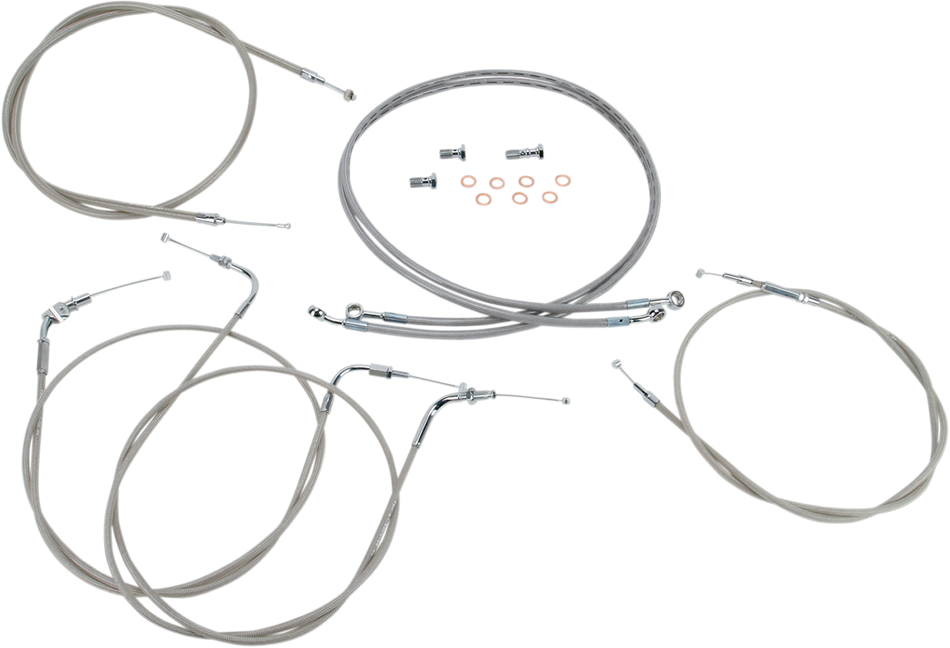 BARON Cable Line Kit - 12" - 14" - XVS1100CL - Stainless Steel BA-8042KT-12