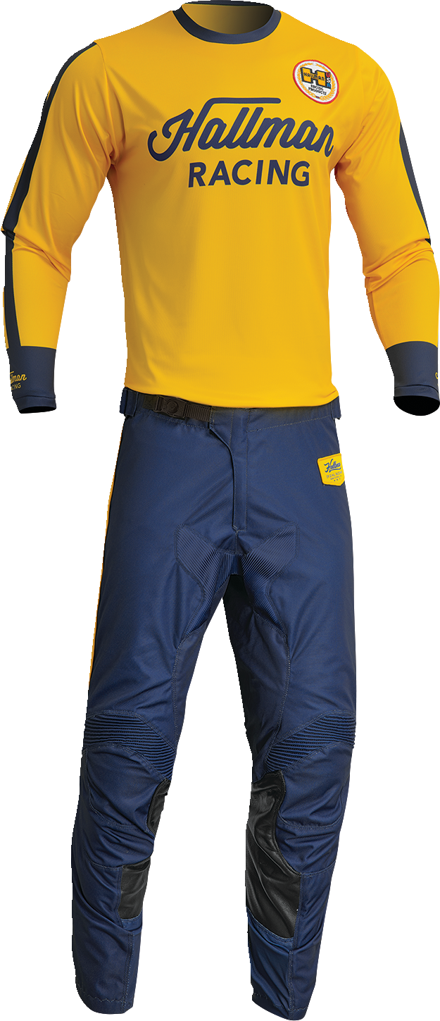 THOR Differ Roosted Jersey - Lemon/Navy - Small - 2910-7121