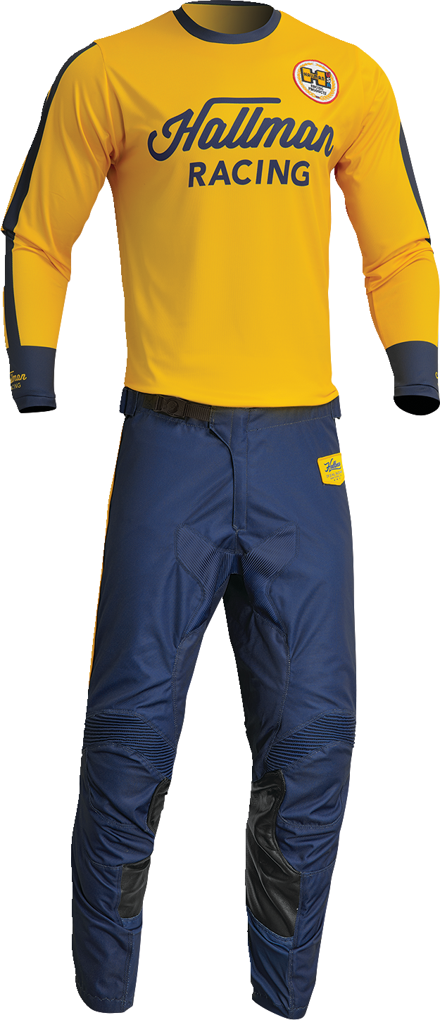 THOR Differ Roosted Jersey - Lemon/Navy - Medium 2910-7122