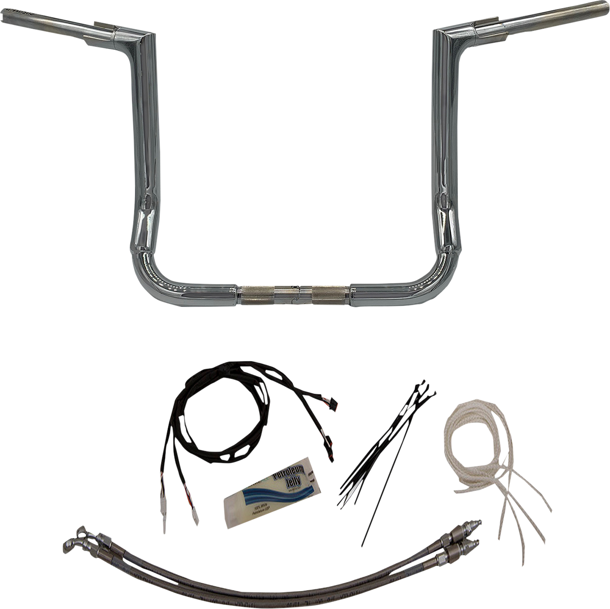 FAT BAGGERS INC. Handlebar Kit - Flat Top - 14" - Chrome 609214