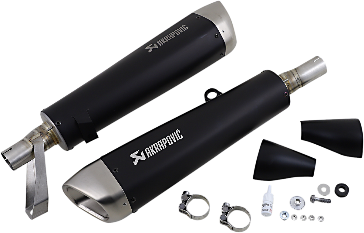 AKRAPOVIC Street Twin Schalldämpfer - Titan S-T9SO2-HCQTBL 1811-3993