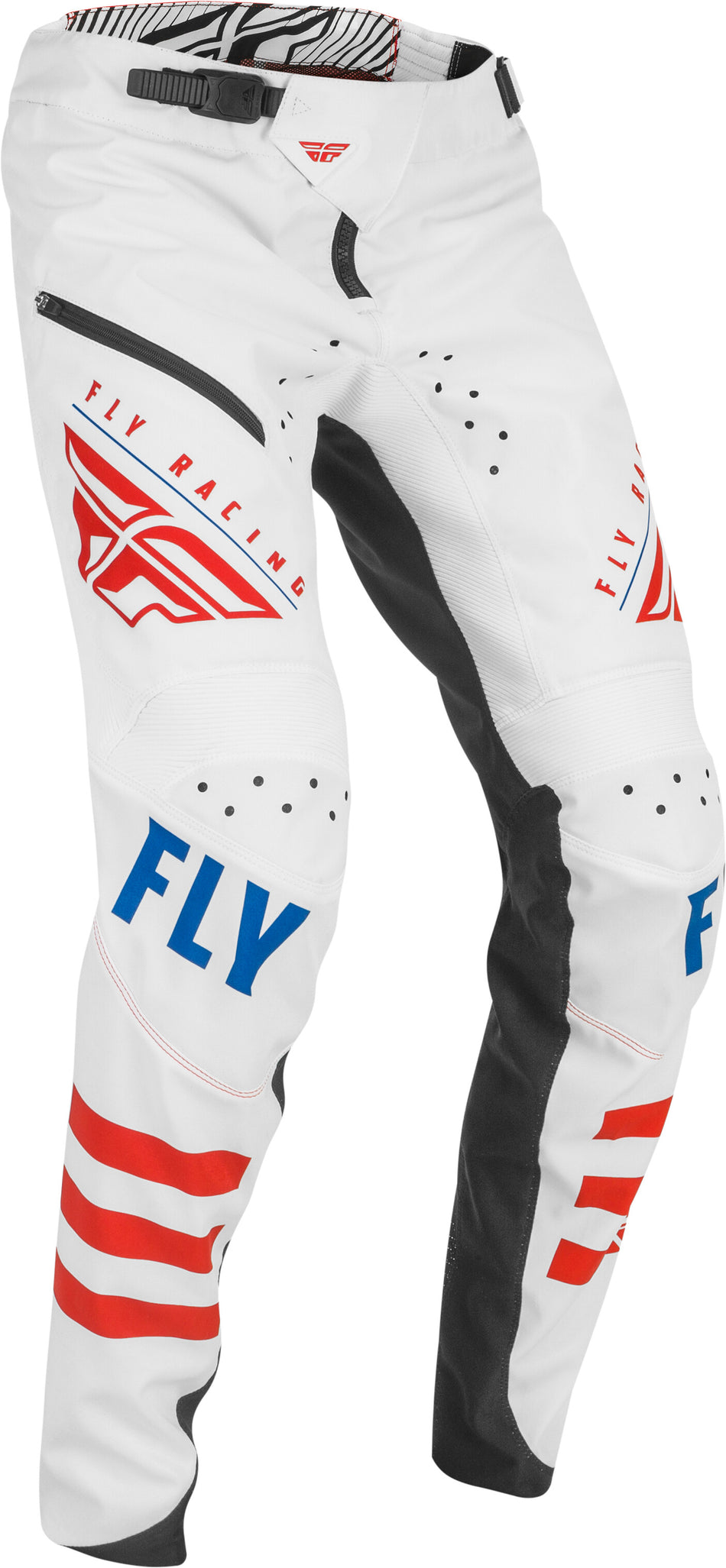 FLY RACING Kinetic Bicycle Le Pants White/Red/Blue Sz 30 374-04430