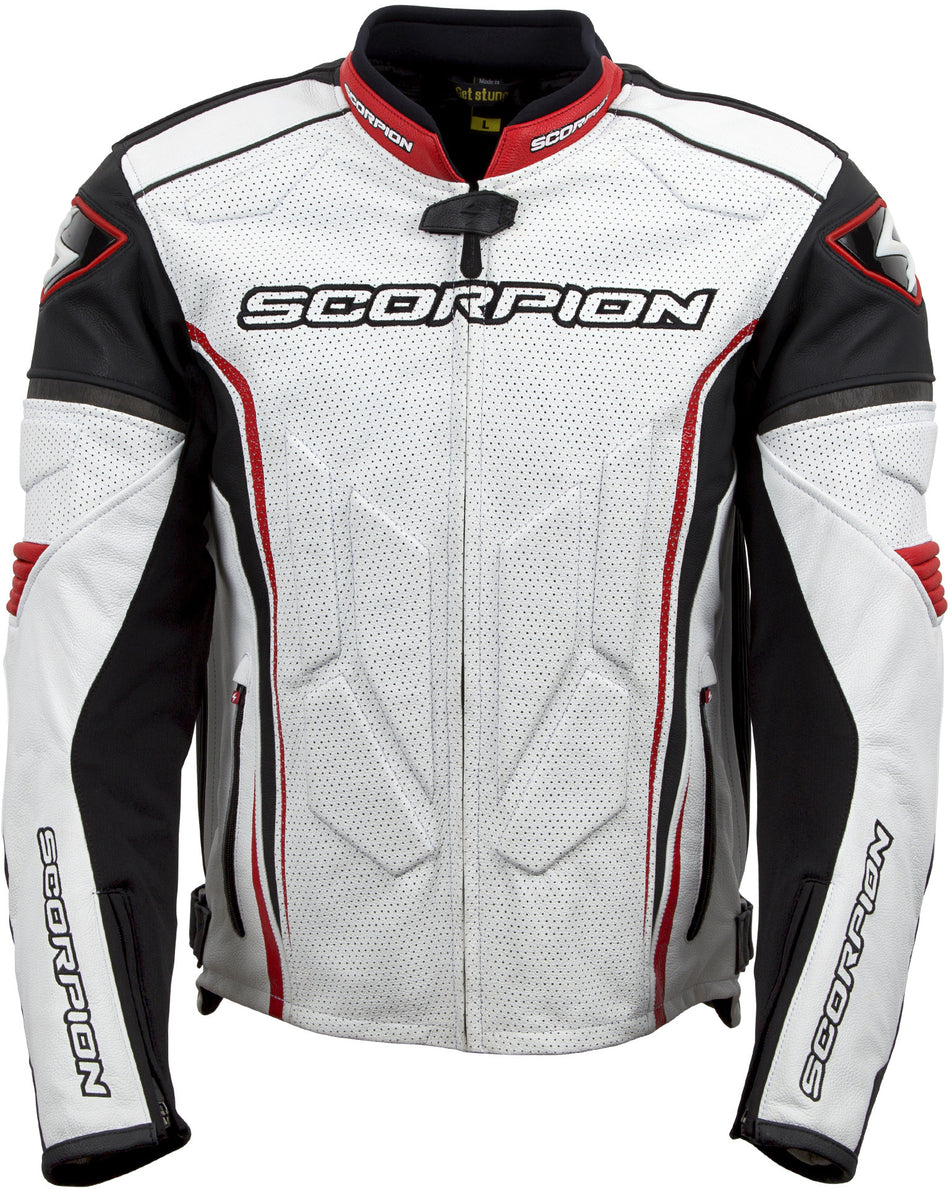 SCORPION EXO Clutch Jacket White/Red Md 12059-4