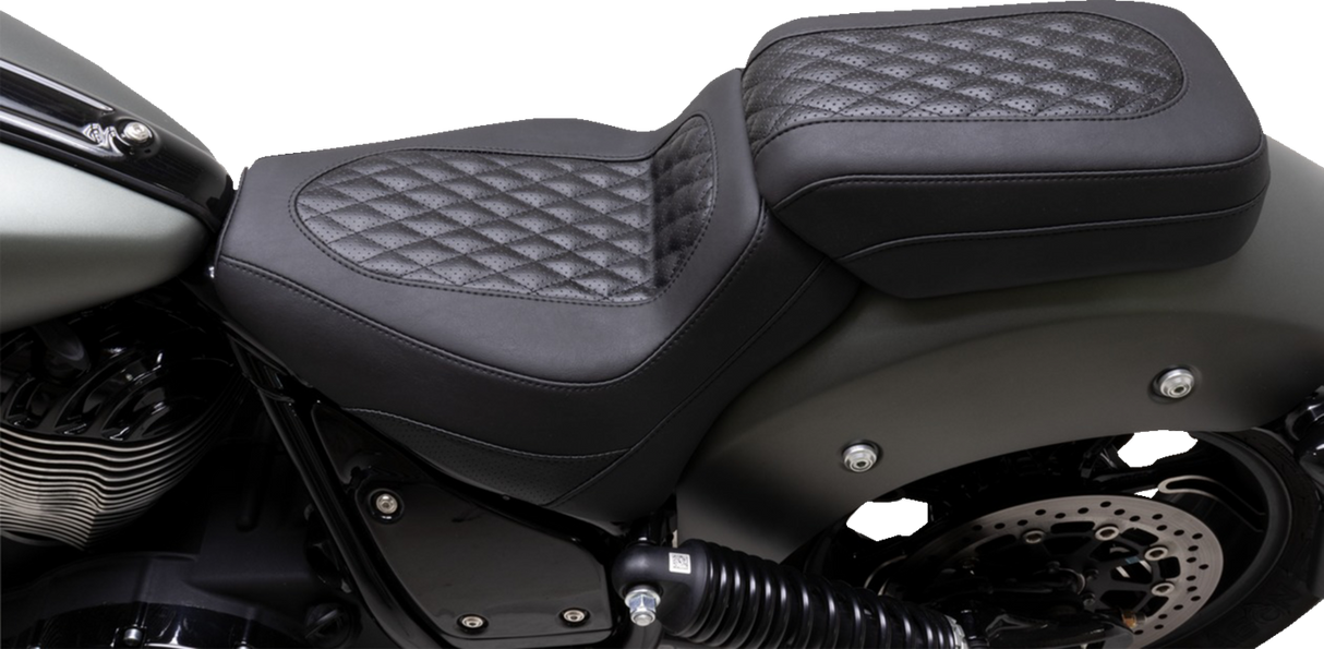 MUSTANG Squareback Seat - Solo - Black - Diamond Stitch - Chief '22-'23 88201