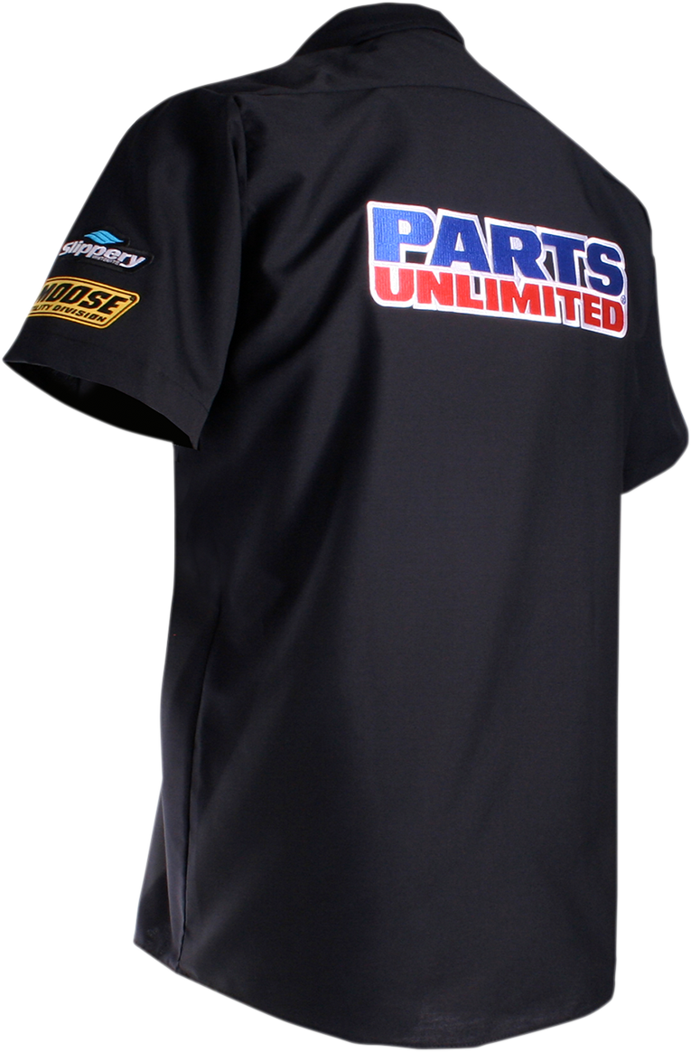 THROTTLE THREADS Parts Unlimited Shop Shirt - Black - XL PSU32S24BKXR
