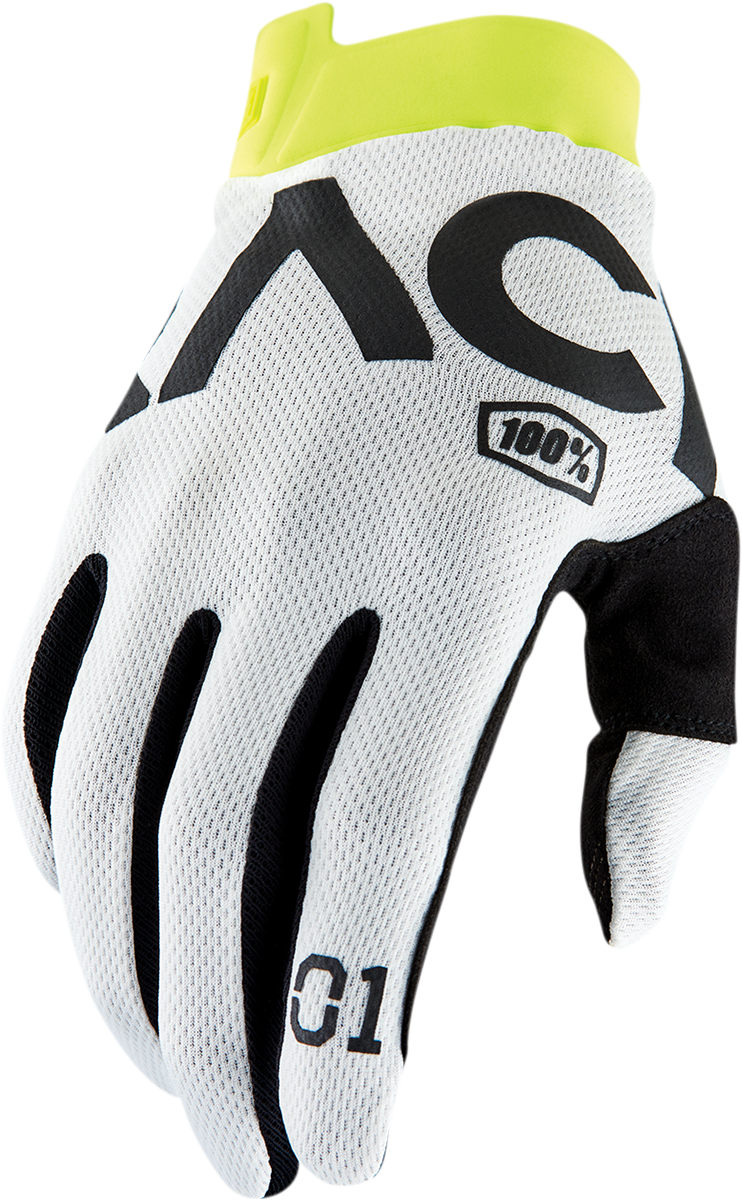 100 % Racr iTrack-Handschuhe – Weiß – Größe L 10015-010-12