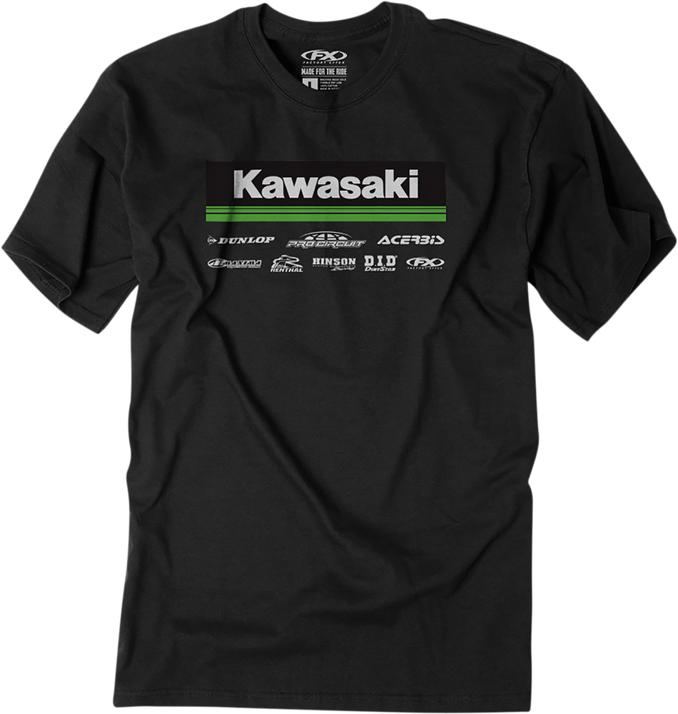FACTORY EFFEX Kawasaki 21 Racewear T-Shirt - Black - Large 24-87124