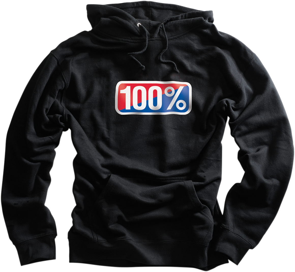 100% Classic Hoodie - Black - Small 20029-00030