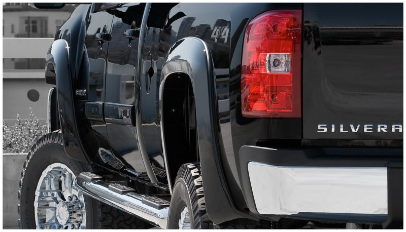 Bushwacker 07-13 Chevy Silverado 1500 Fleetside Extend-A-Fender Style Flares 4pc 69.3in Bed - Black 40925-02