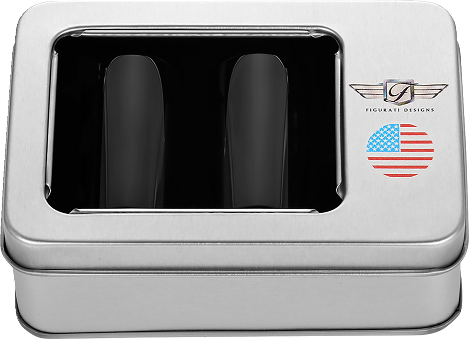 FIGURATI DESIGNS Docking Hardware Covers - American Flag - Long - Black FD21-DC-2545-BK