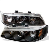 Spyder Honda Accord 94-97 1PC Projector Headlights LED Halo Amber Reflctr Blk PRO-YD-HA94-AM-BK 5010698