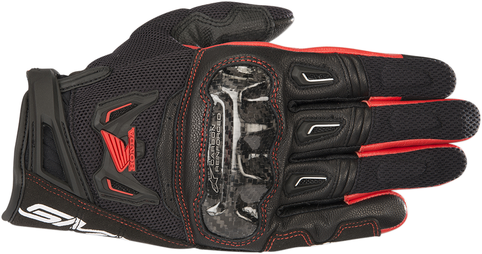 ALPINESTARS Honda SMX-2 Air Carbon V2 Gloves - Black/Red - XL 3567818-13-XL