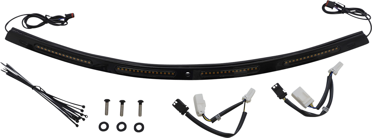 CUSTOM DYNAMICS Windshield Trim - Sequential Turn Signals - Black CD-WT2-SEQ-01-B