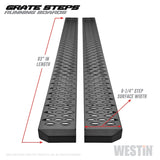 Westin Grate Steps Running Boards 83 in - Textured Black 27-74765