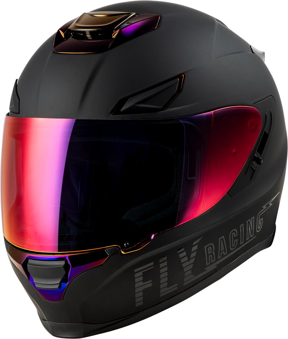 FLY RACING Sentinel Recon Helmet Matte Black/Purple Chrome 2x 73-84292X