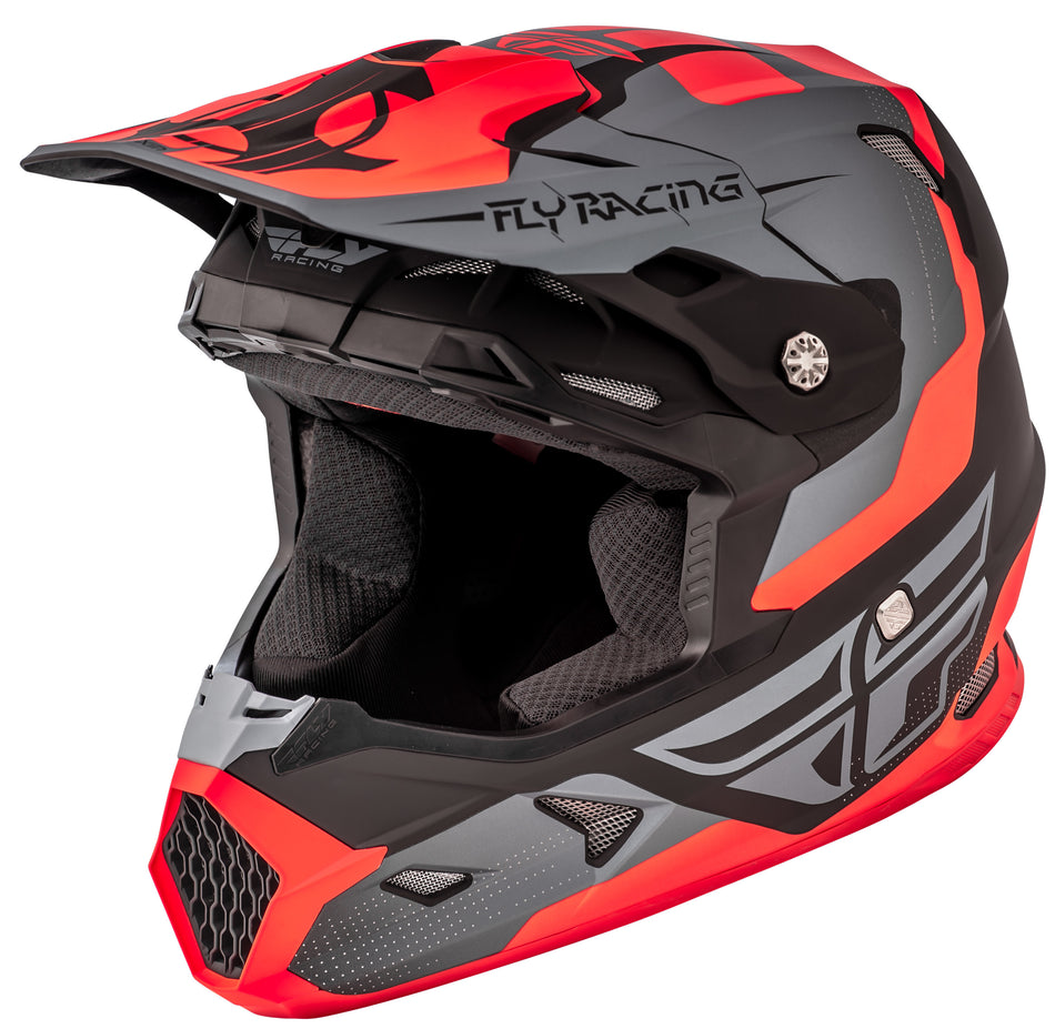 FLY RACING Toxin Original Helmet Matte Orange/Black/Grey 2x 73-85162X