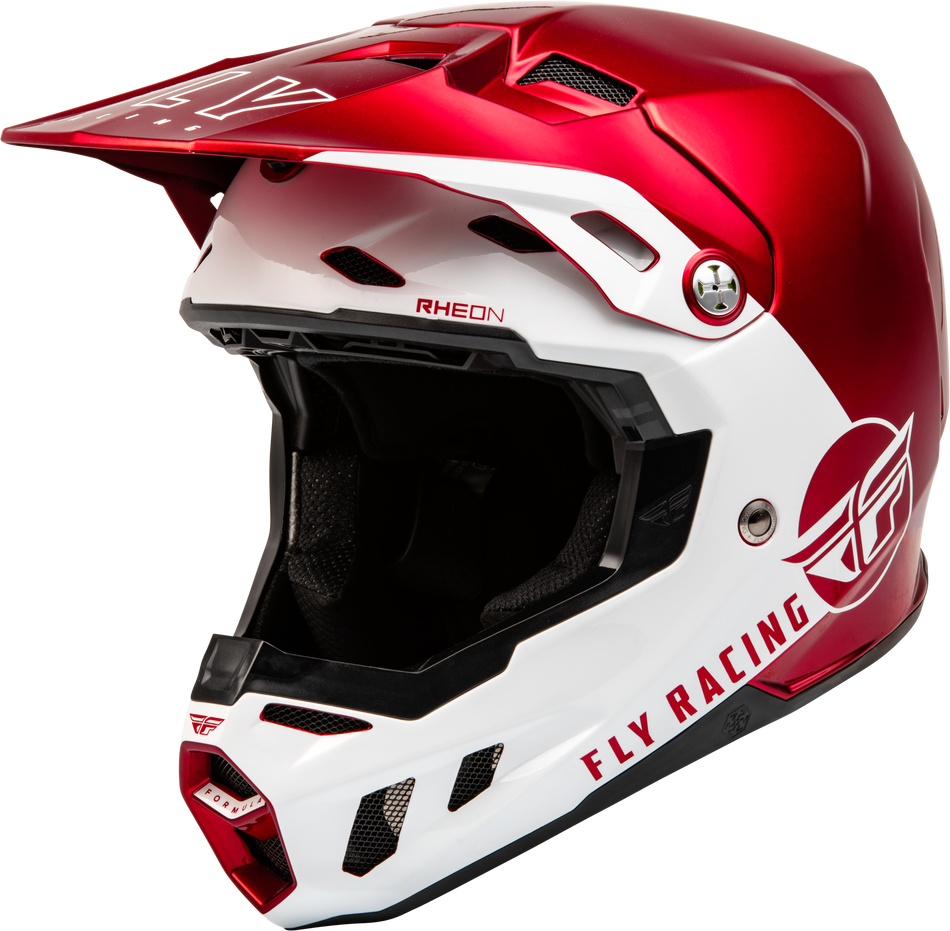 FLY RACING Formula Cc Centrum Helmet Metallic Red/White Sm 73-4323S