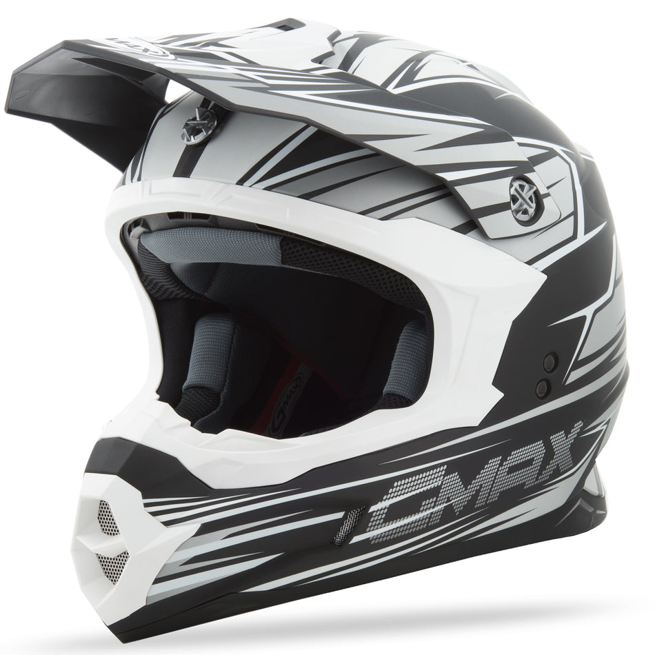GMAX Mx-86 Off-Road Raz Helmet Matte Black/Silver/White Xl G3861457 TC-17F