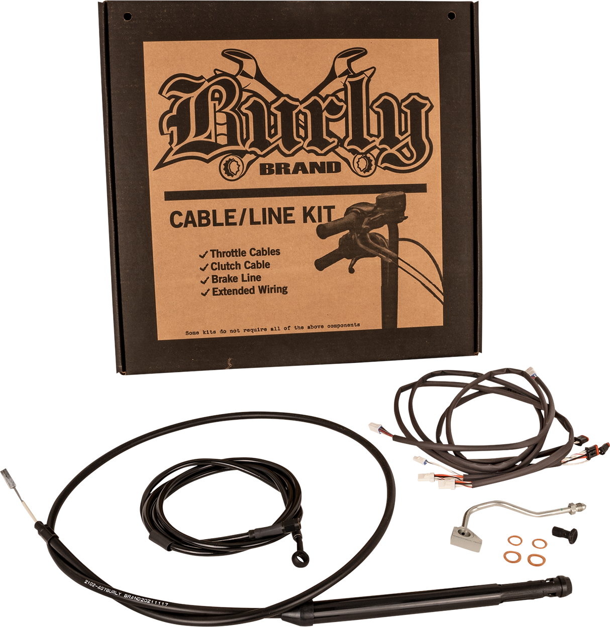 BURLY BRAND Control Kit - Gorilla Ape Hanger - 16" - Black B30-1309