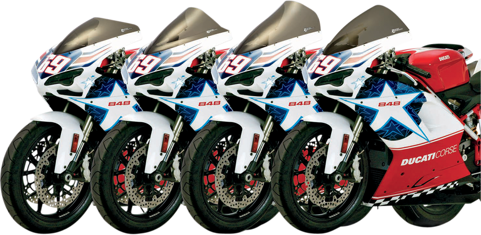 Zero Gravity Double Bubble Windscreen - Smoke - Ducati 1098 16-729-02