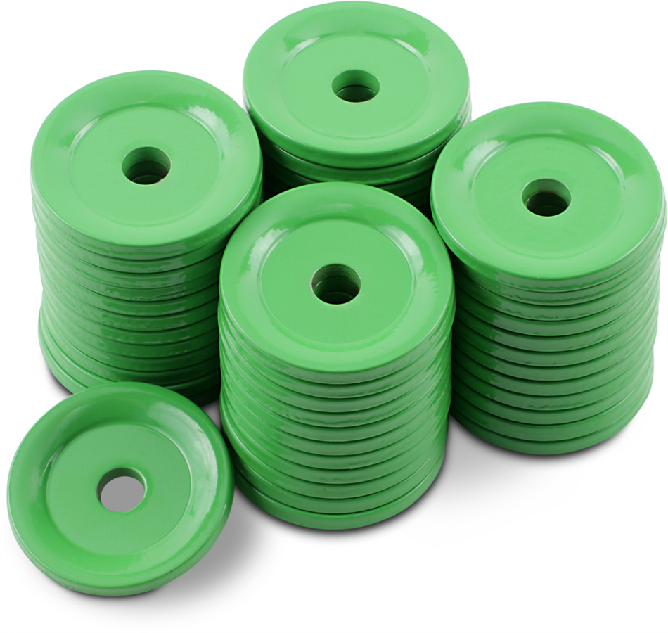 Placas de soporte WOODY'S - Verde - Redondas - Paquete de 48 ARG-3780-48 