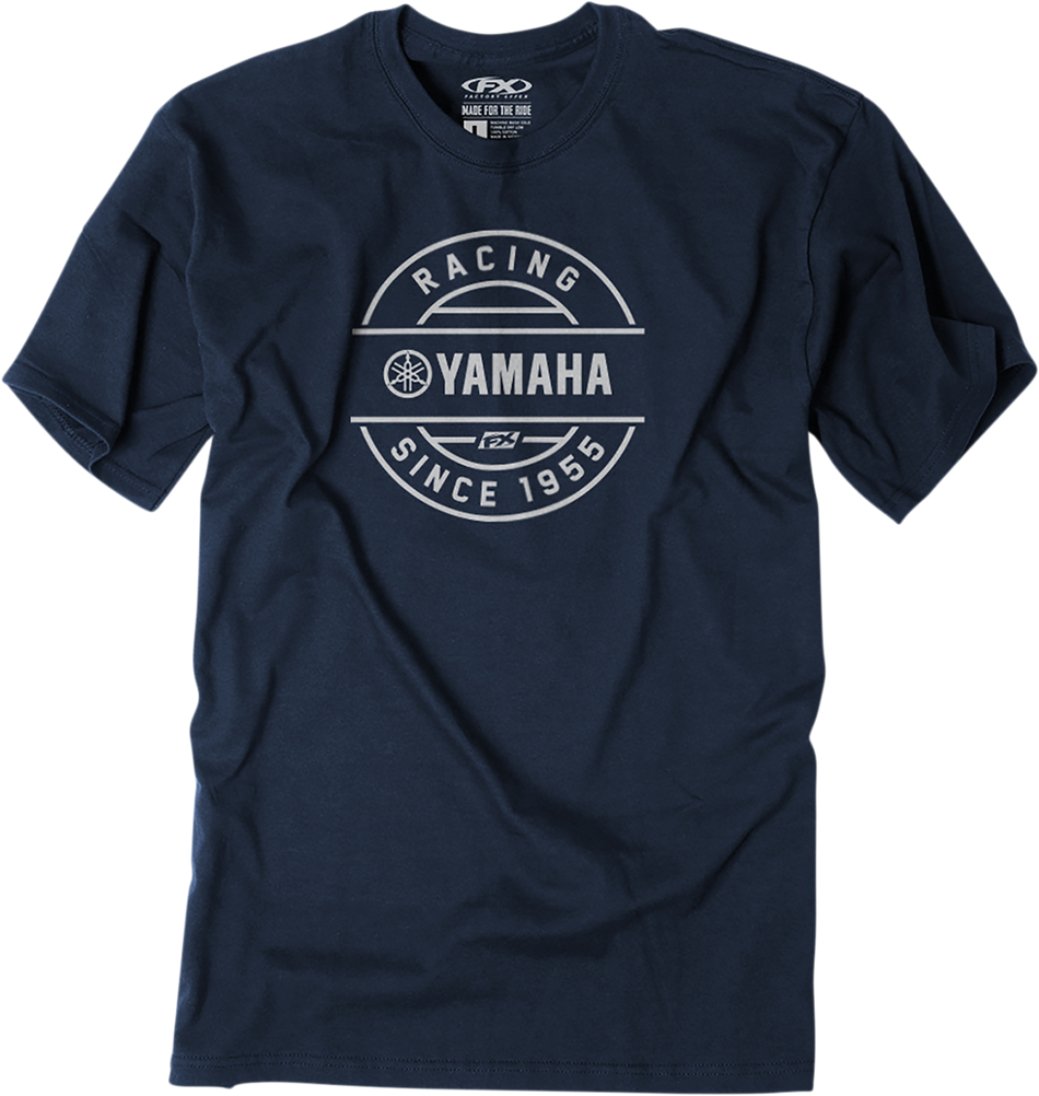 FACTORY EFFEX Yamaha Crest T-Shirt - Navy - Large 25-87204