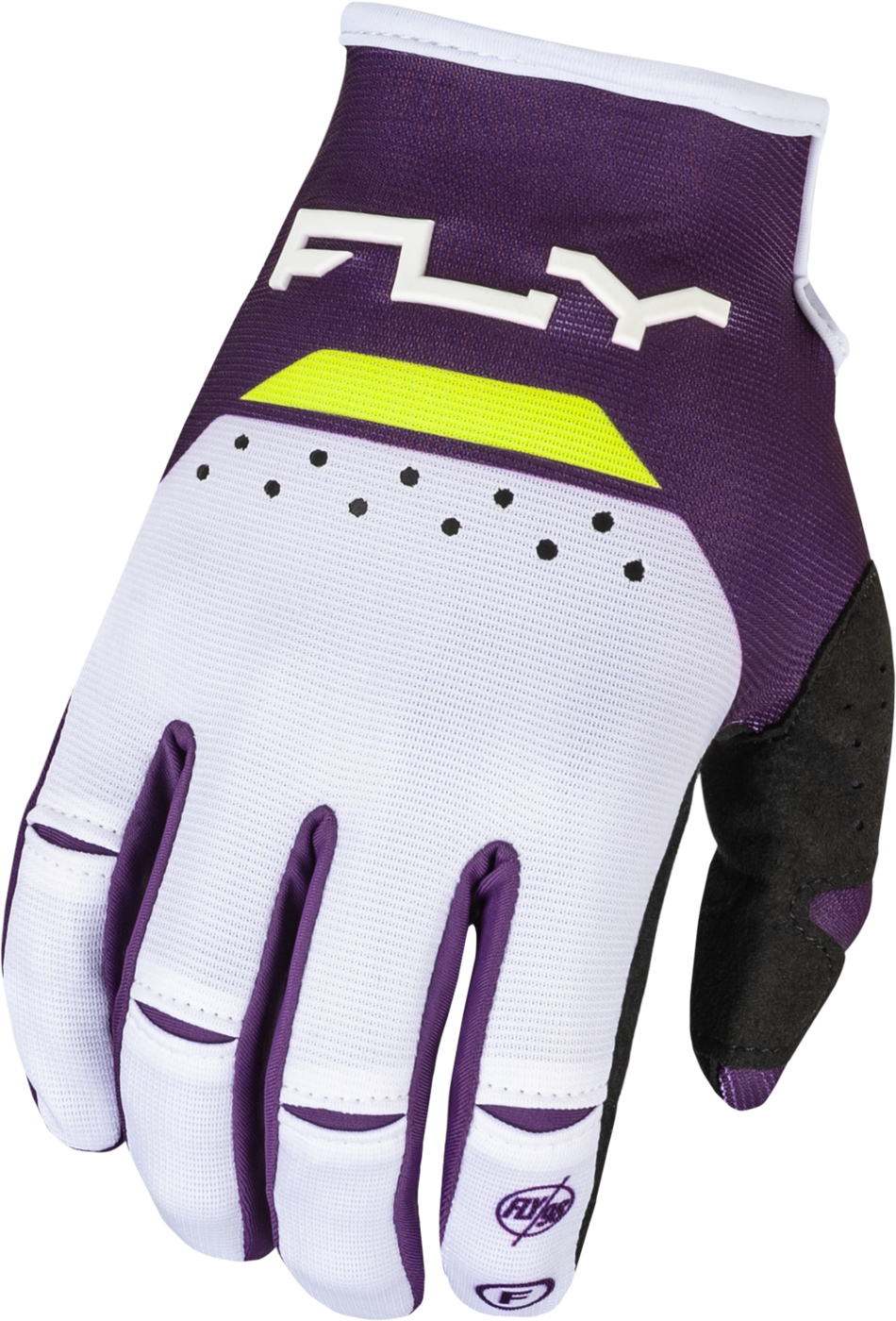 FLY RACING Kinetic Reload Gloves Deep Purple/White/Hi-Vis 2x 377-5112X