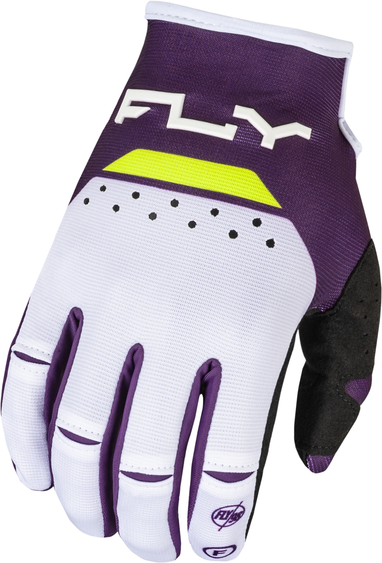 FLY RACING Youth Kinetic Reload Gloves Deep Purple/White/Hi-Vis Ym 377-511YM