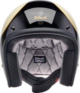 Casco BILTWELL Bonanza - Blanco vintage brillante/Negro festoneado - XS 1001-559-201 