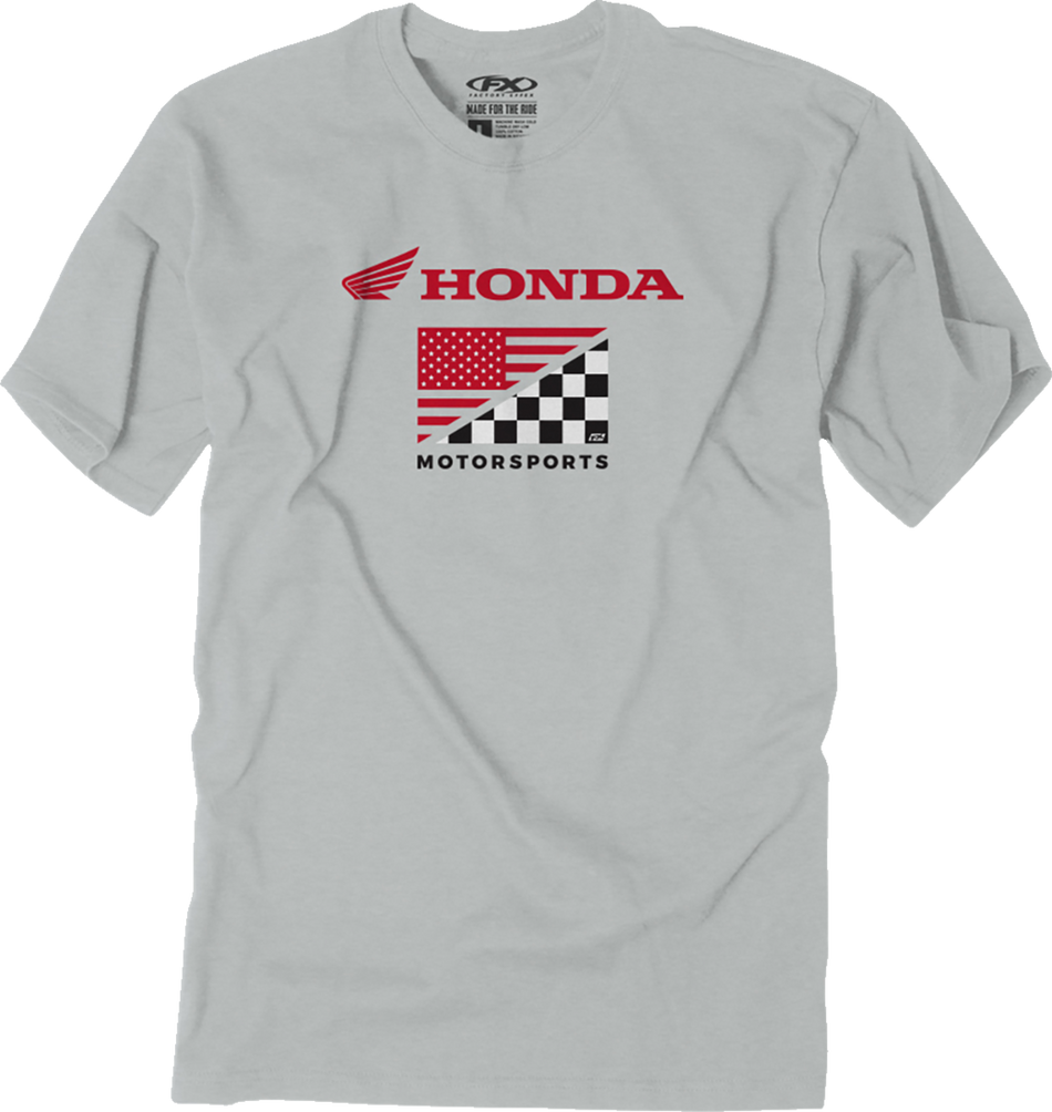 FACTORY EFFEX Honda Flag T-Shirt - Light Gray - Large 27-87314