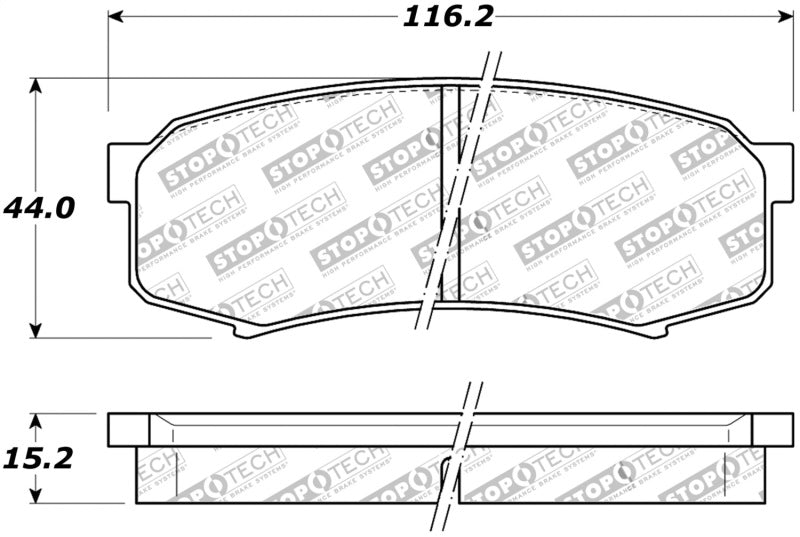 StopTech Street Brake Pads - Rear 308.0606