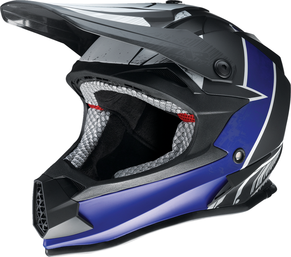 Z1R Youth F.I. Helmet - Fractal - MIPS - Matte Black/Blue - Medium 0111-1512