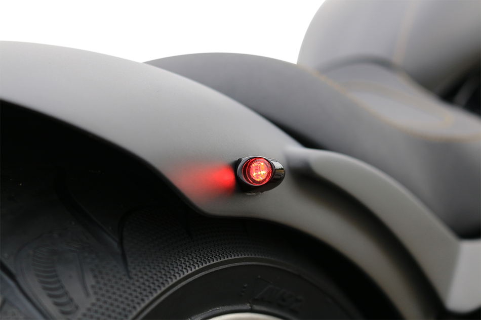 KODLIN MOTORCYCLE 3-1 Bullet Rear Indicator Lights - Smooth - Black K68463