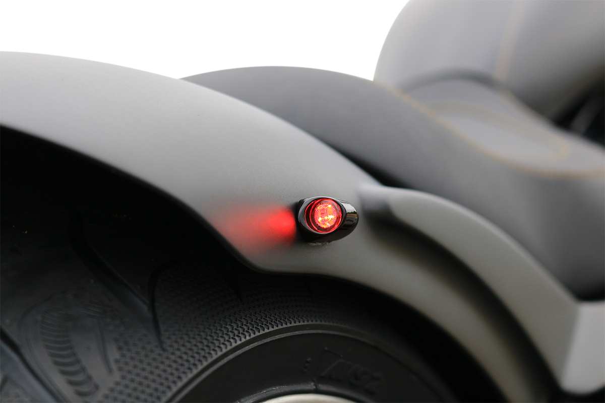 KODLIN MOTORCYCLE 3-1 Bullet Rear Indicator Lights - Smooth - Black K68463