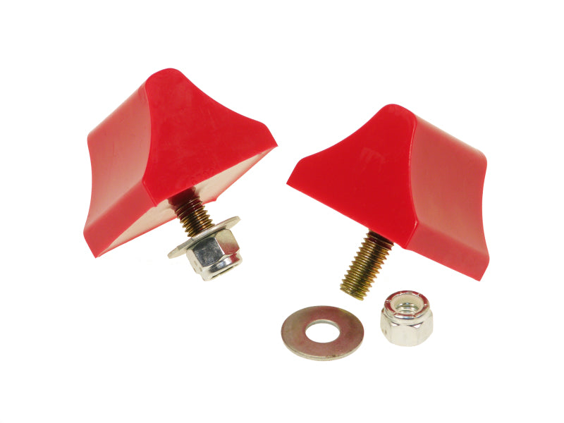 Prothane Universal Bump Stop 1-3/8 X 2 X 2-1/4 Wedge - Red 19-1303