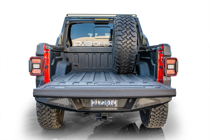 DV8 Offroad 2019+ Jeep Gladiator Universal Stand Up In-Bed Tire Carrier TCGL-02