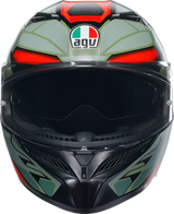 AGV K3 Helmet - Decept - Matte Black/Green/Red - Small 2118381004010S