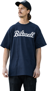 BILTWELL Script T-Shirt - Navy - Medium 8101-052-003