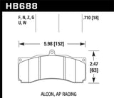 Hawk AP Racing/Alcon HPS 5.0 Bremsbeläge KHB688B.710