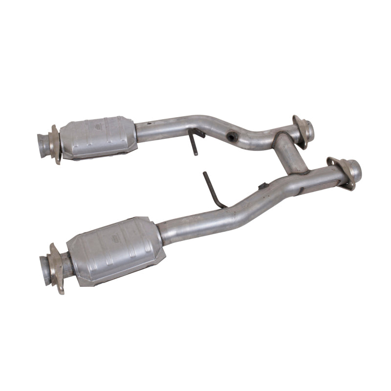 BBK 96-04 Mustang 4.6 GT / Cobra Short Mid H Pipe w Catalytic Converters 2-1/2 For Long Tube Headers 1538