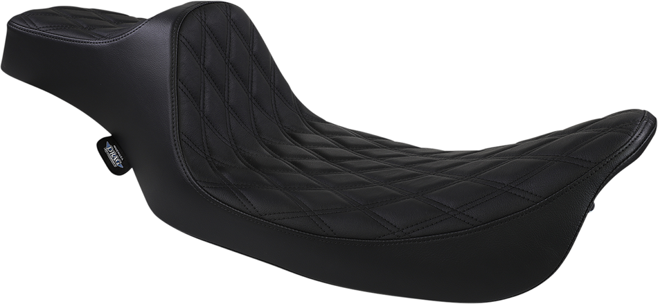 DRAG SPECIALTIES Extended Reach Predator III Seat - Double Diamond - Black NOT A 2-UP SEAT 8011369