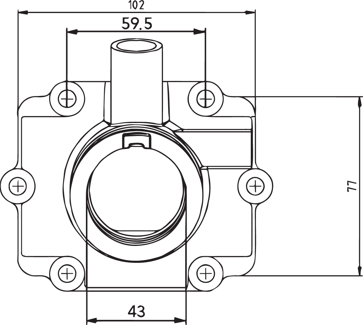 KIMPEX Carburetor Flange - Polaris 301733