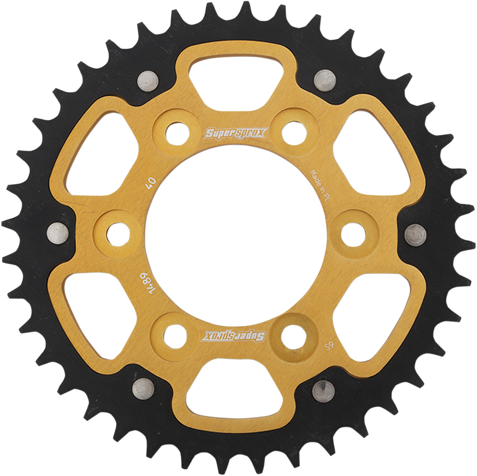 SUPERSPROX Stealth Rear Sprocket - 40 Tooth - Gold - Kawasaki RST-1489-40-GLD
