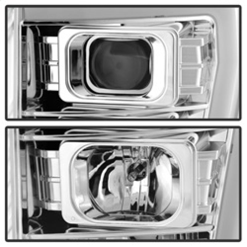 Spyder 11-16 Ford F-250/F-350 V2 Projector Headlights - Light Bar DRL - Chrome PRO-YD-FS11V2-LB-C 5084705