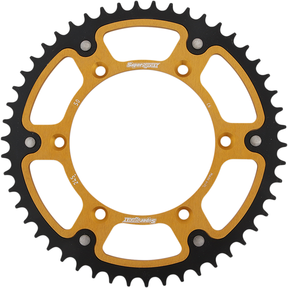 SUPERSPROX Stealth Rear Sprocket - 50 Tooth - Gold - Yamaha RST-245-50-GLD