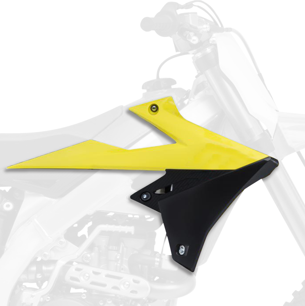 POLISPORT Radiator Cover - Yellow/Black - RMZ 450 8421100001